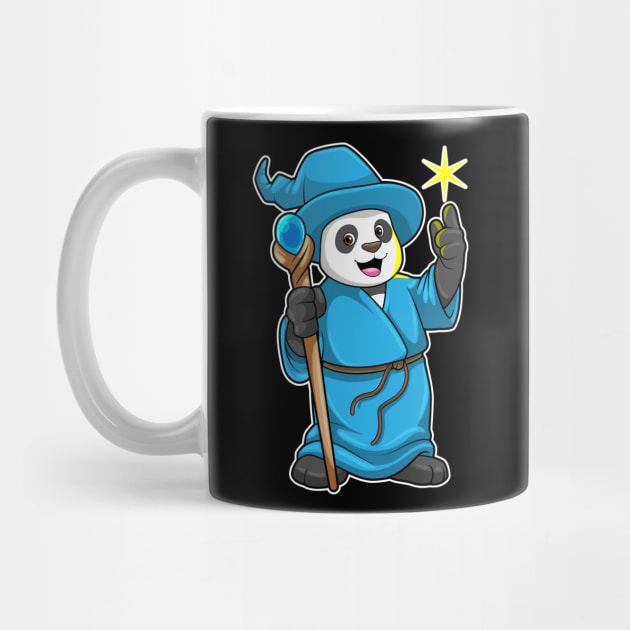 Panda as Wizard with Magic wand by Markus Schnabel